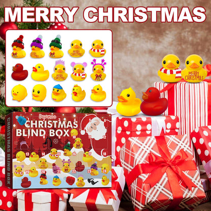 Christmas Rubber Small Yellow Duck Advent Calendar 24 Grid