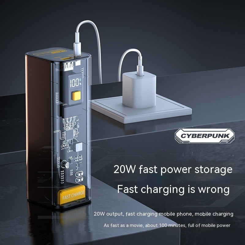 PD Fast Charge 225W Punk Transparent 40000 MA Power Bank