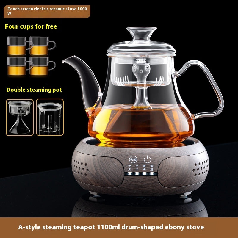 Glass Pot With Dedicated Steaming Pot For Brewing Tea