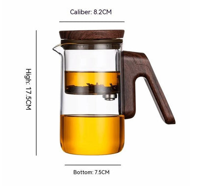 Top Pot Magnetic Suction Glass Teapot – Intelligent Timing & Heat-Resistant Design