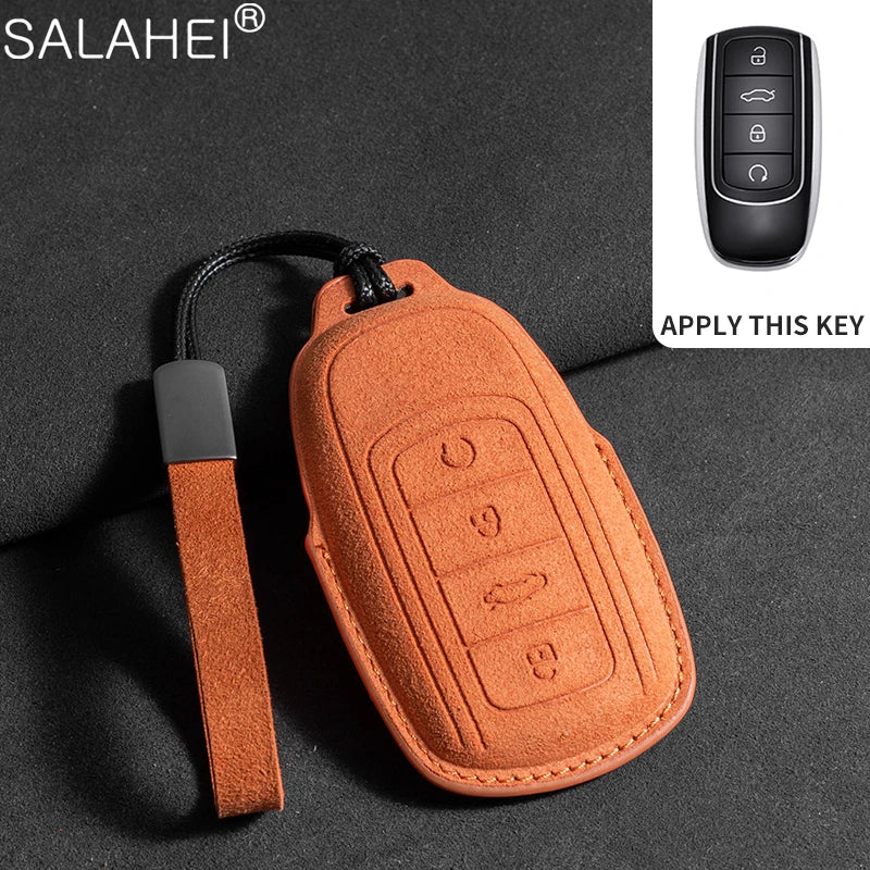 Car Key Cover Case Shell Chain For Chery Tiggo 8 Pro Tiggo 8plus New 5 plus 7pro Max Omoda 5 C5 Modod 4 Button Protector Keyring