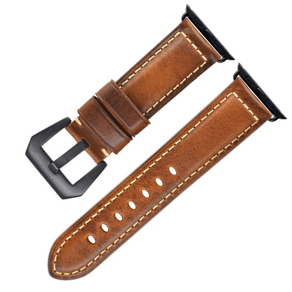 Vintage Oil Wax Genuine Cowhide Watch Band