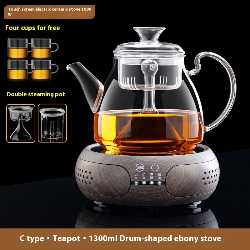 Glass Pot With Dedicated Steaming Pot For Brewing Tea