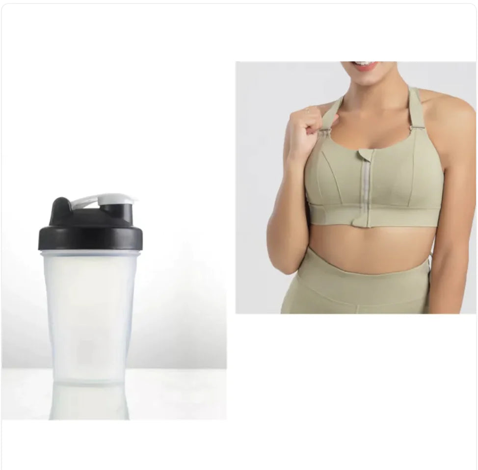 HydraFit Sports Bra with Water Bottle