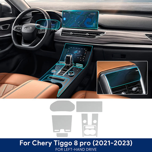 For Chery Tiggo 8 Pro 2021-2024 Gearbox Panel Navigation Screen Anti-Scratch Sticker Automotive Interior TPU Protective Film