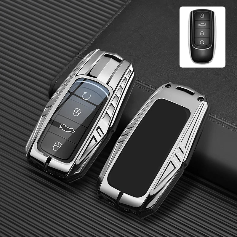 Metal Car Remote Key Case Cover Shell Holder Chain Fob For Chery New Arrizo 5 PLUS Tiggo 8 PRO 7 Plus 9 Omoda 5 Accessories 2024