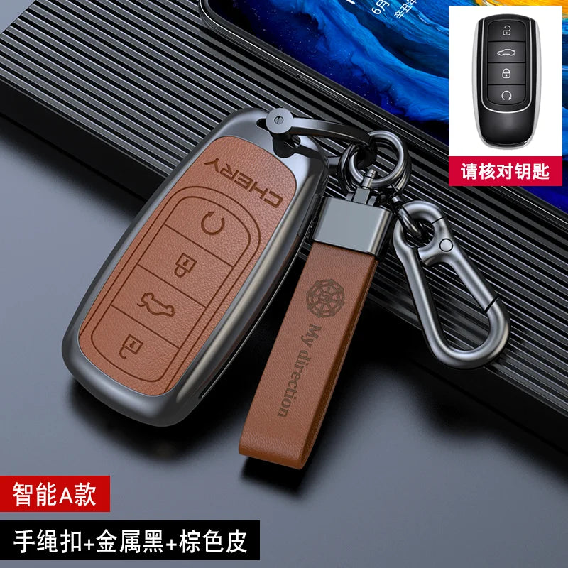 Zinc alloy Car Key Case For Chery Tiggo 8 Pro Tiggo 8 plus New 5 plus 7 pro Chery Tiggo 7 Pro Max Omoda 5C 5 Motor wholesale