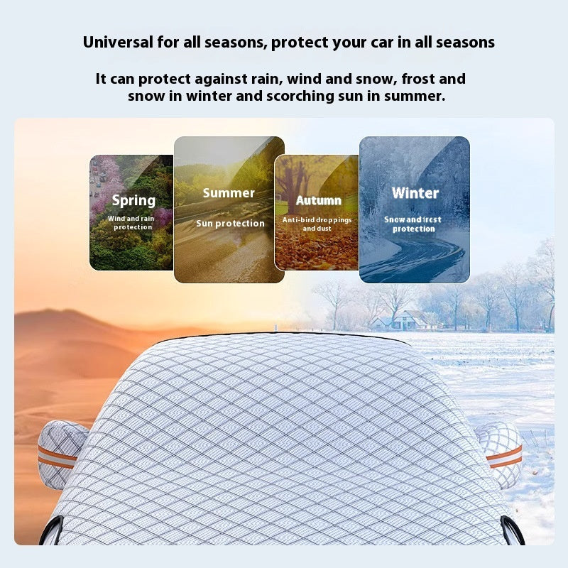 Car Windshield Snow Cover With Thickened Fabric