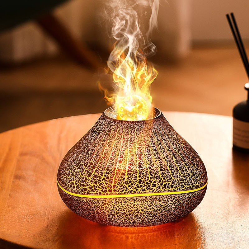 Large Capacity Rainbow Humidifier Simulation Flame Aroma Diffuser