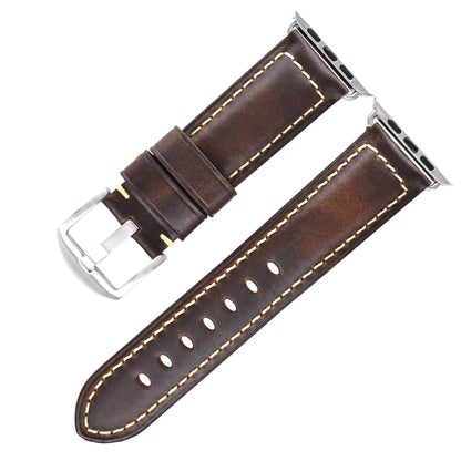 Vintage Oil Wax Genuine Cowhide Watch Band