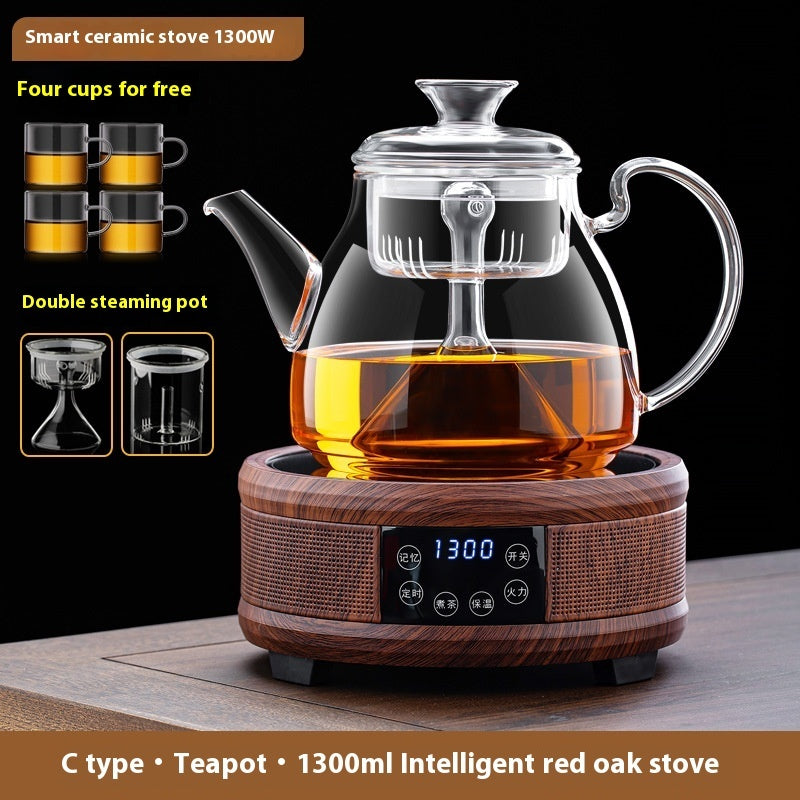 Glass Pot With Dedicated Steaming Pot For Brewing Tea