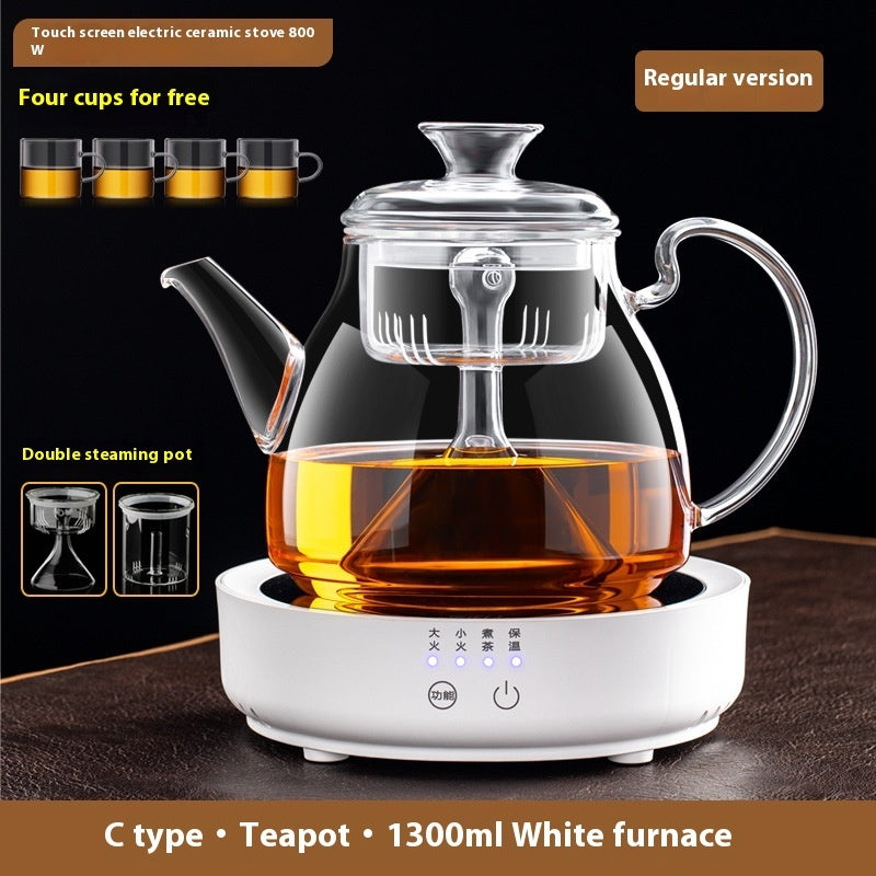 Glass Pot With Dedicated Steaming Pot For Brewing Tea