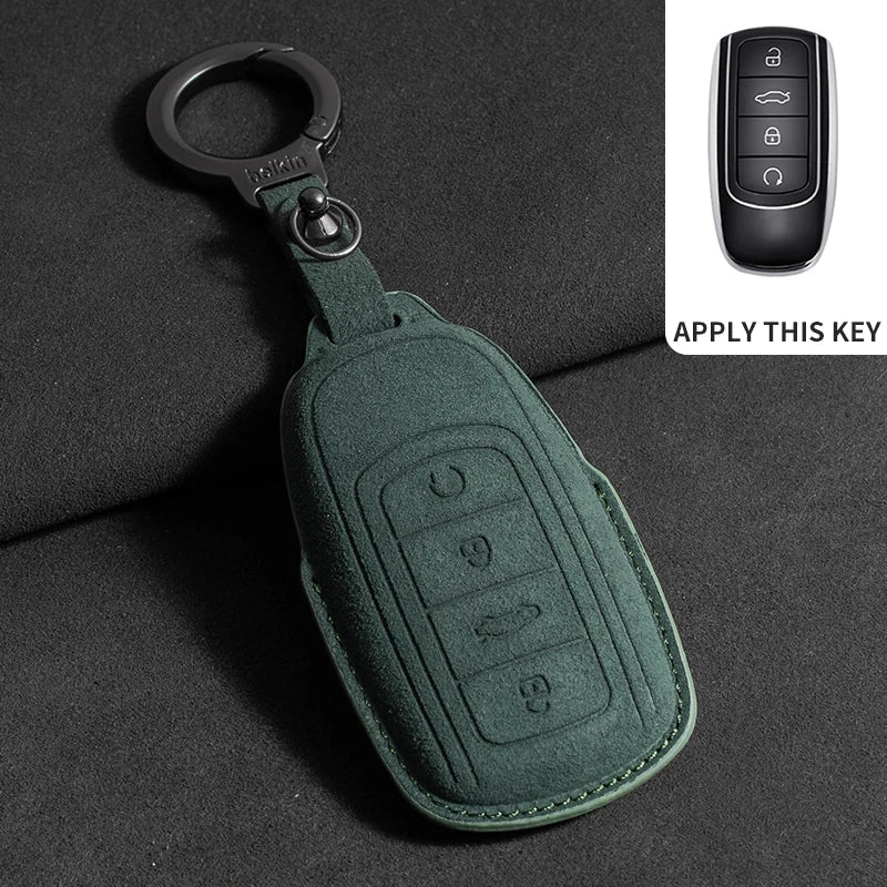 FOR CHERY Omoda 5 Tiggo 8 Pro 9 arrizo 5plus Tiggo 3 5X plus Jaecoo J7 8  Exeed TXL Key Fob Cover Suede leather case accessories