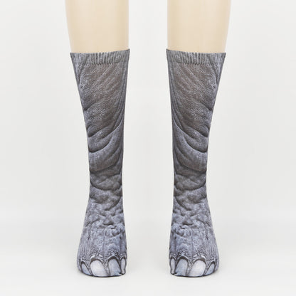 3D Animal Foot Print Socks Printed Socks