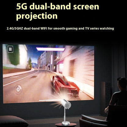 Home Smart HD Wireless Wifi Same Screen Direct Projection Portable Integrated Telescopic Projector