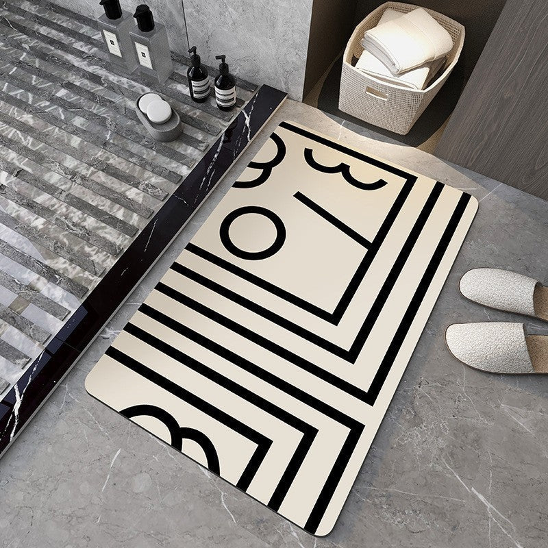 Household Soft Diatomaceous Earth Bathroom Absorbent Floor Mat