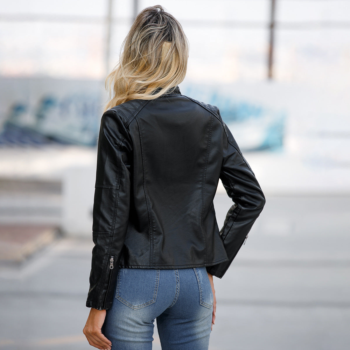 European And American Women's Leather Jackets