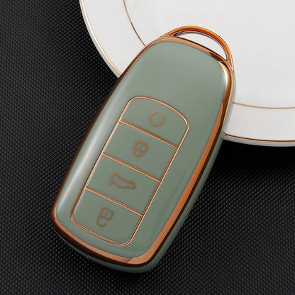 New Soft TPU Car Key Case Cover for Chery Tiggo 8 Pro 2021 Car Key Case 4 Buttons Remote Control Covers Accessories Protect