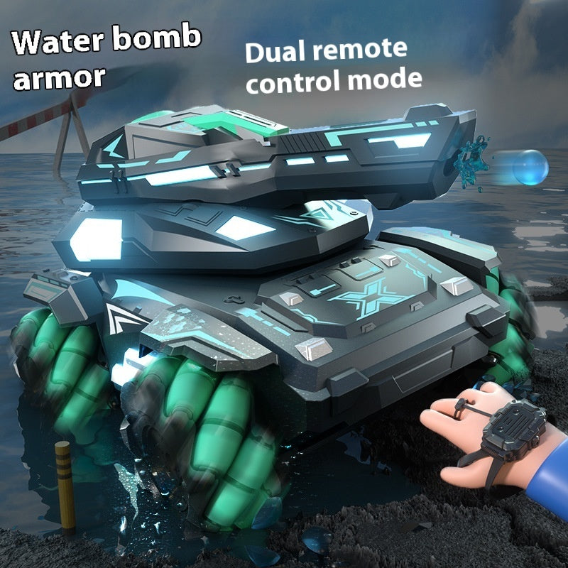 Armored Stunt Water Bomb Tank Children Toy Remote Control Car