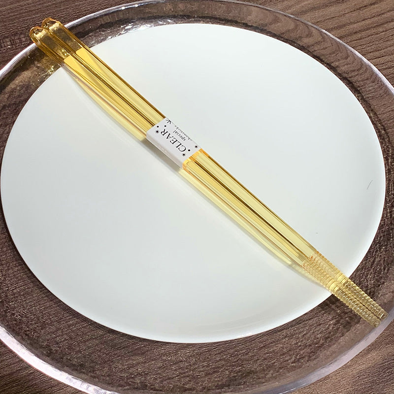 Clear Tip Non-slip Crystal Chopsticks Dishwasher Safe