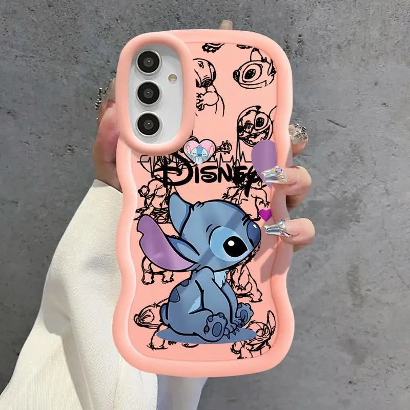 Disney Cute Stitch Case for Samsung Galaxy A20 A51 A30 A50 A11 A03 A05s A21s A04 A13 A04e A15 A51 4G Silicone Capa Cover