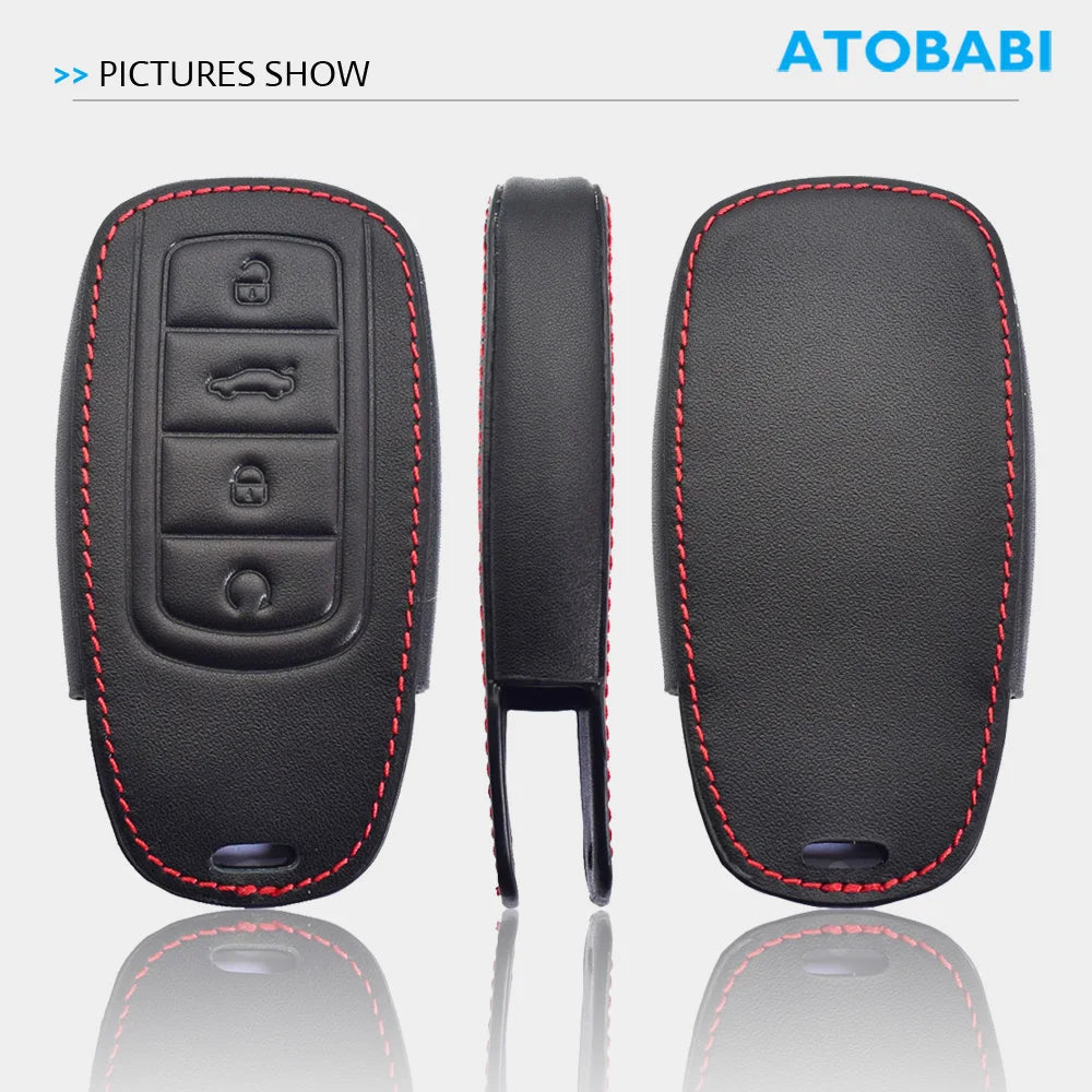 Leather Car Key Cover Remote Control Fobs Cases Auto Accessories For Chery 8 Plus 7 Pro Max Omoda C5 Tiggo 8plus 2021 2022 2023