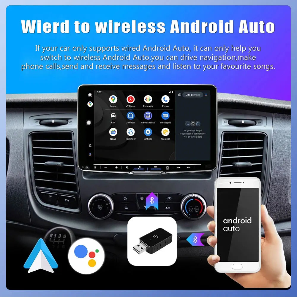 2024 New Mini Wireless CarPlay Android Auto Wireless Adapter For Kia Cars