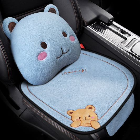 Car Cushion Winter Plush Three-piece Set