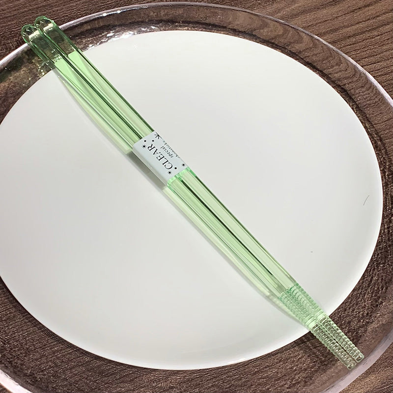 Clear Tip Non-slip Crystal Chopsticks Dishwasher Safe