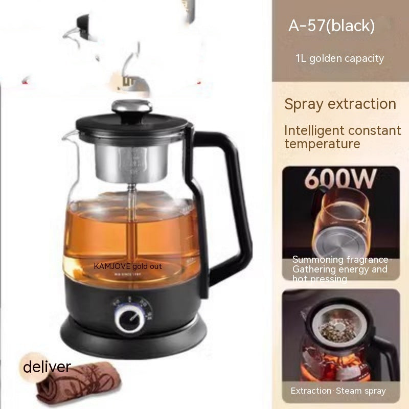 Glass Tea Maker Electric Steam Spray Tea Brewing Pot