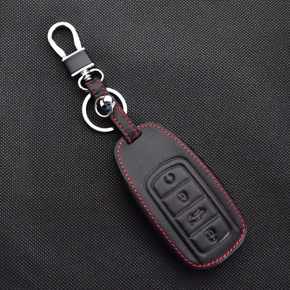 Leather Car Key Cover Remote Control Fobs Cases Auto Accessories For Chery 8 Plus 7 Pro Max Omoda C5 Tiggo 8plus 2021 2022 2023