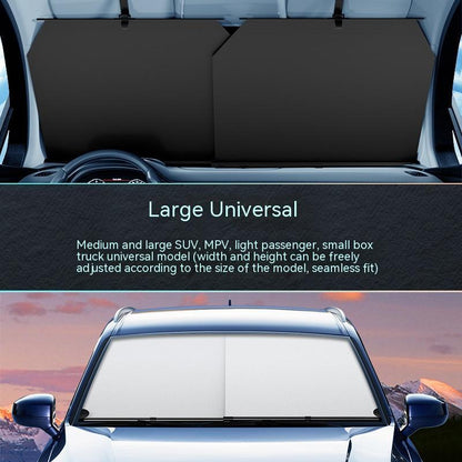 Car Sunshade Automatic Retractable Sunscreen Thermal Insulation Front Windshield Glass Tinted Shade Cover