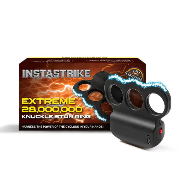 InstaStrike Extreme 28,000,000 Knuckle Stun Ring - High Voltage Self Defense Tool