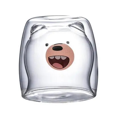 Animal-themed Double-layer Glass Mug