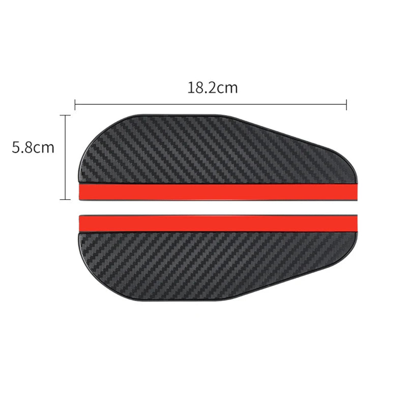 Pieces Car Rain Eyebrow Visor Carbon Fiber