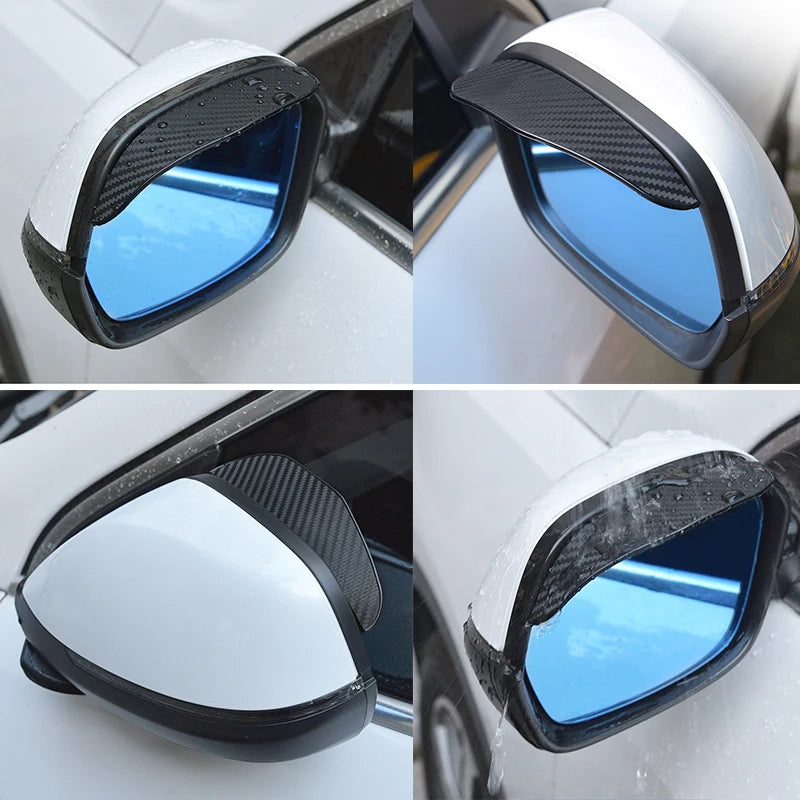 Pieces Car Rain Eyebrow Visor Carbon Fiber