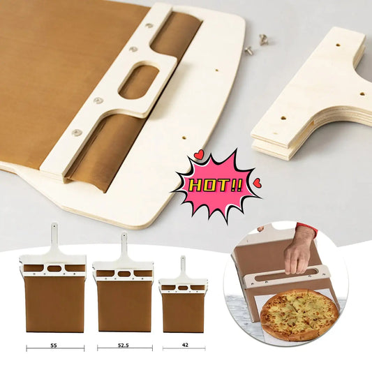 Sliding Pizza Peel with Wooden Handle