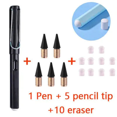 16PCS Eternal Pencil For Kids Art Sketch Writing Drawing Pen Tools No Ink Infinity Pencils Gift School Supplies Stationery