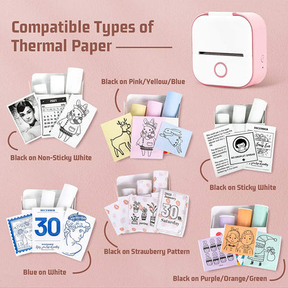 Phomemo 3 Rolls Self-adhesive Transparent Sticker Thermal Paper