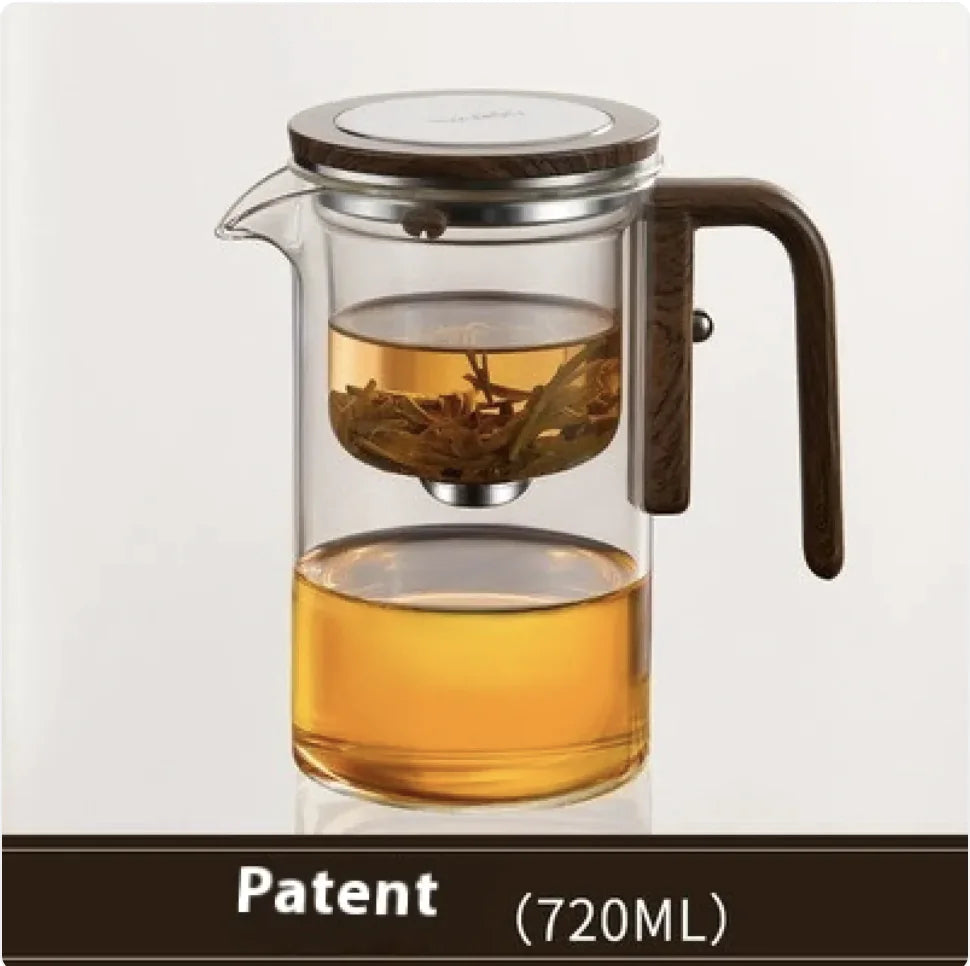 Elegant Glass Teapot with Water Separation for Tea