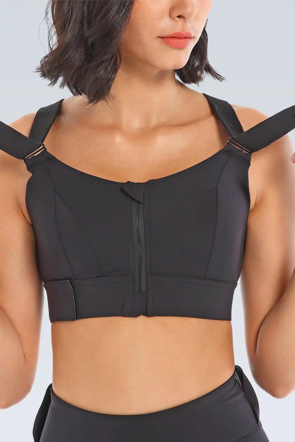 Ultimate Adjustable Sports Bra - Wireless, Front Zipper, High Support for All Activities | Gym, Fitness, Yoga, Running