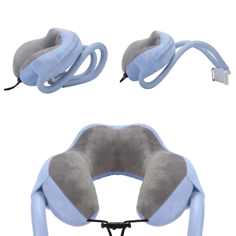 U-Shaped Neck Pillow with Gooseneck Phone Holder - Ultimate Travel Comfort & Convenience