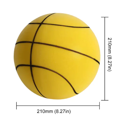 Kids' Silent Bouncing Basketball – Soft, Squeezable, and Mute for Indoor Play