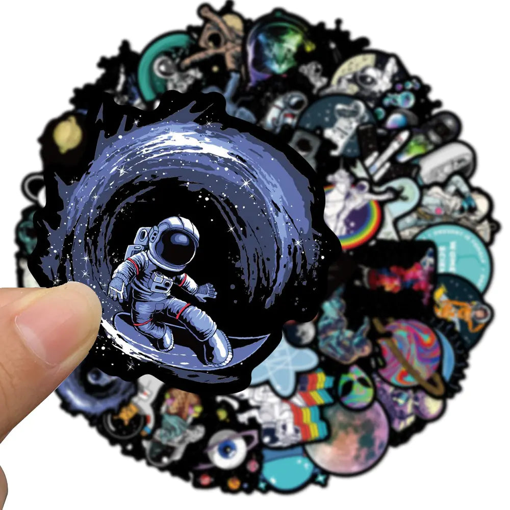 Space-Themed Stickers For Laptops, Cars