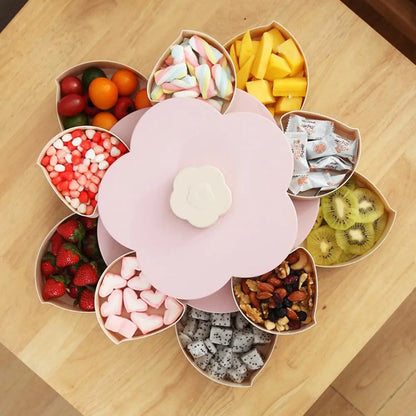 Creative Flower Petal Fruit Plate Candy Storage Box