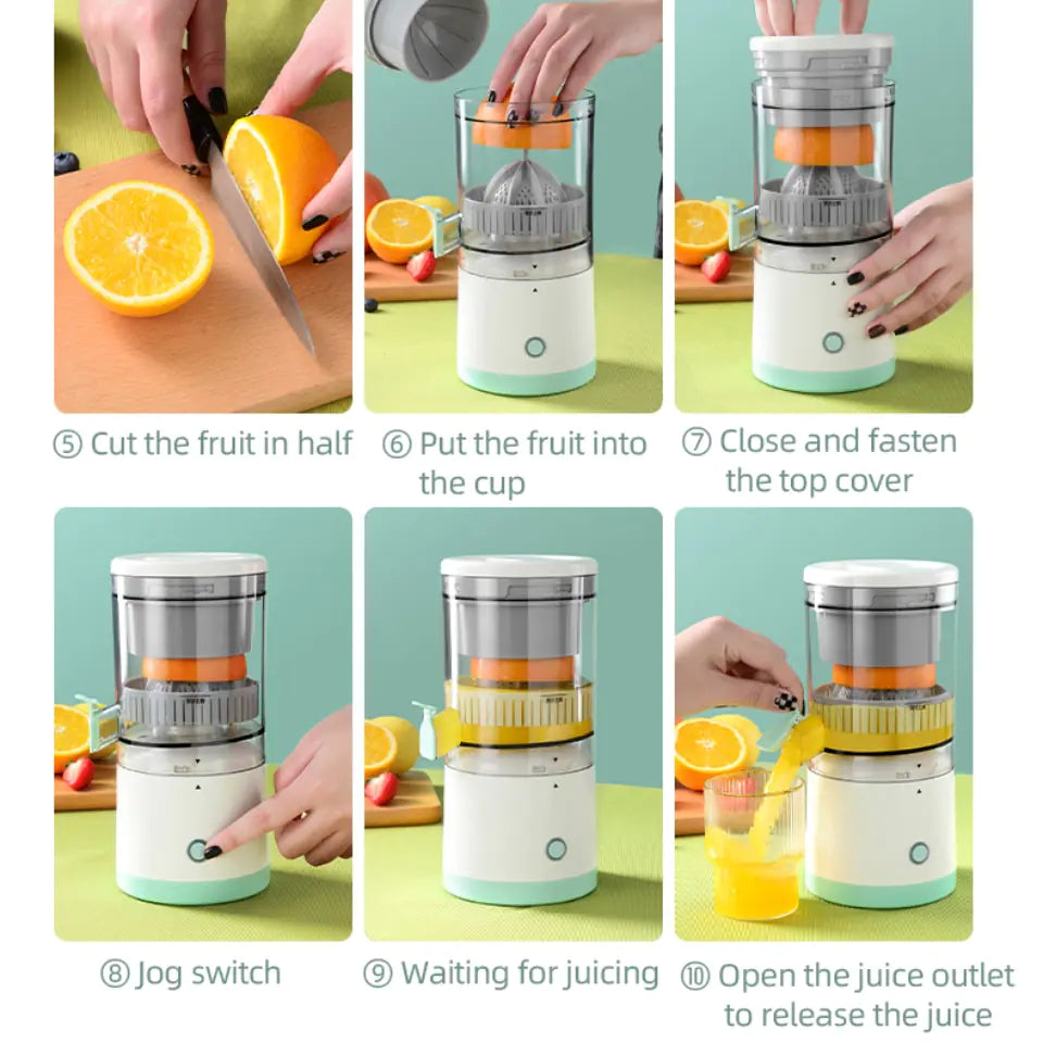 Electric Citrus Juicer, Citrus Juicer with USB Cable, Easy to Clean Portable Juicer for Fresh Orange Juice, Squeeze Orange, Lemon, Kiwi and Grapefruit Juice