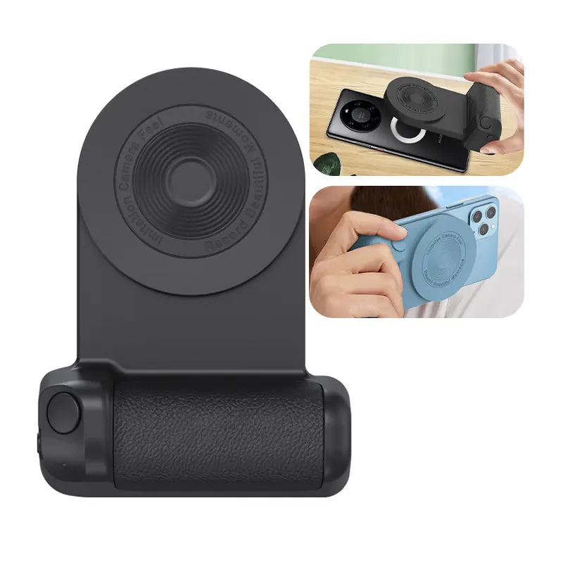 Magnetic Camera Handle Bluetooth Phone Grip Photo Bracket Anti-shake Selfie Device for Android and Apple Wireless Charging