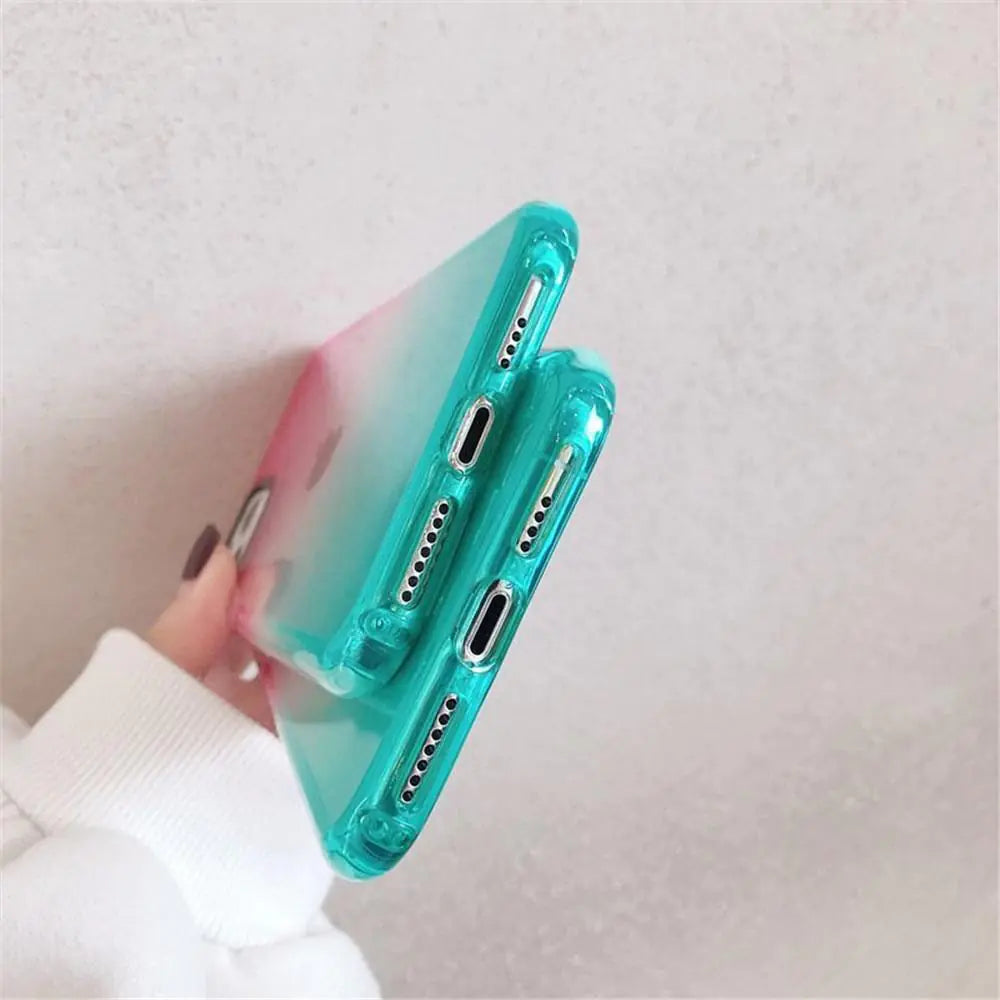 Shockproof Gradient Transparent Case