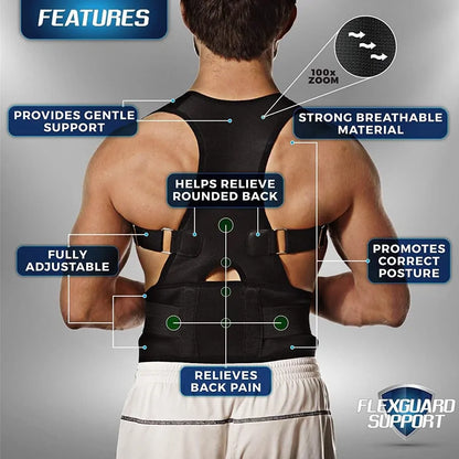 Adjustable Posture Corrector for Men and Women – Comfortable and Ergonomic Back Support