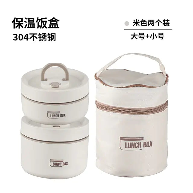 Lunch Box Portable Insulated Lunch Container Set Stackable Bento Stainless Steel Lunch Container